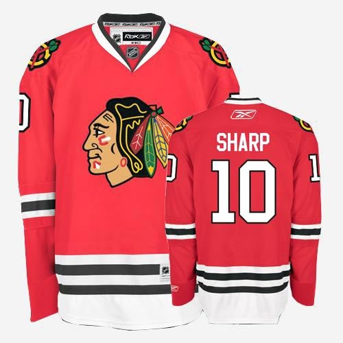 Patrick Sharp Jersey Youth Reebok Chicago Blackhawks 10 Authentic Red Home NHL Jersey
