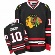 Patrick Sharp Jersey Reebok Chicago Blackhawks 10 Authentic Black Man NHL Jersey