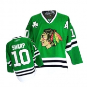 Patrick Sharp Jersey Reebok Chicago Blackhawks 10 Authentic Green Man NHL Jersey