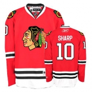 Patrick Sharp Jersey Reebok Chicago Blackhawks 10 Authentic Red Home Man NHL Jersey