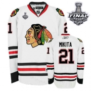 Stan Mikita Jersey Reebok Chicago Blackhawks 21 Premier White Man With 2013 Stanley Cup Finals NHL Jersey