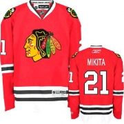 Stan Mikita Jersey Reebok Chicago Blackhawks 21 Authentic Red Home Man NHL Jersey