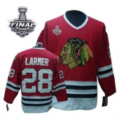 Steve Larmer Jersey CCM Chicago Blackhawks 28 Premier Red Throwback Man With 2013 Stanley Cup Finals NHL Jersey