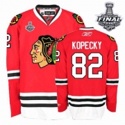 Tomas Kopecky Jersey Reebok Chicago Blackhawks 82 Premier Red Home Man With 2013 Stanley Cup Finals NHL Jersey