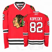 Tomas Kopecky Jersey Reebok Chicago Blackhawks 82 Authentic Red Home Man NHL Jersey