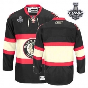 Blank Jersey Reebok Chicago Blackhawks Authentic Black New Third Man With 2013 Stanley Cup Finals NHL Jersey