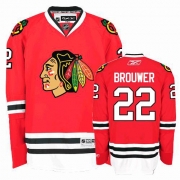 Troy Brouwer Jersey Reebok Chicago Blackhawks 22 Authentic Red Home Man NHL Jersey